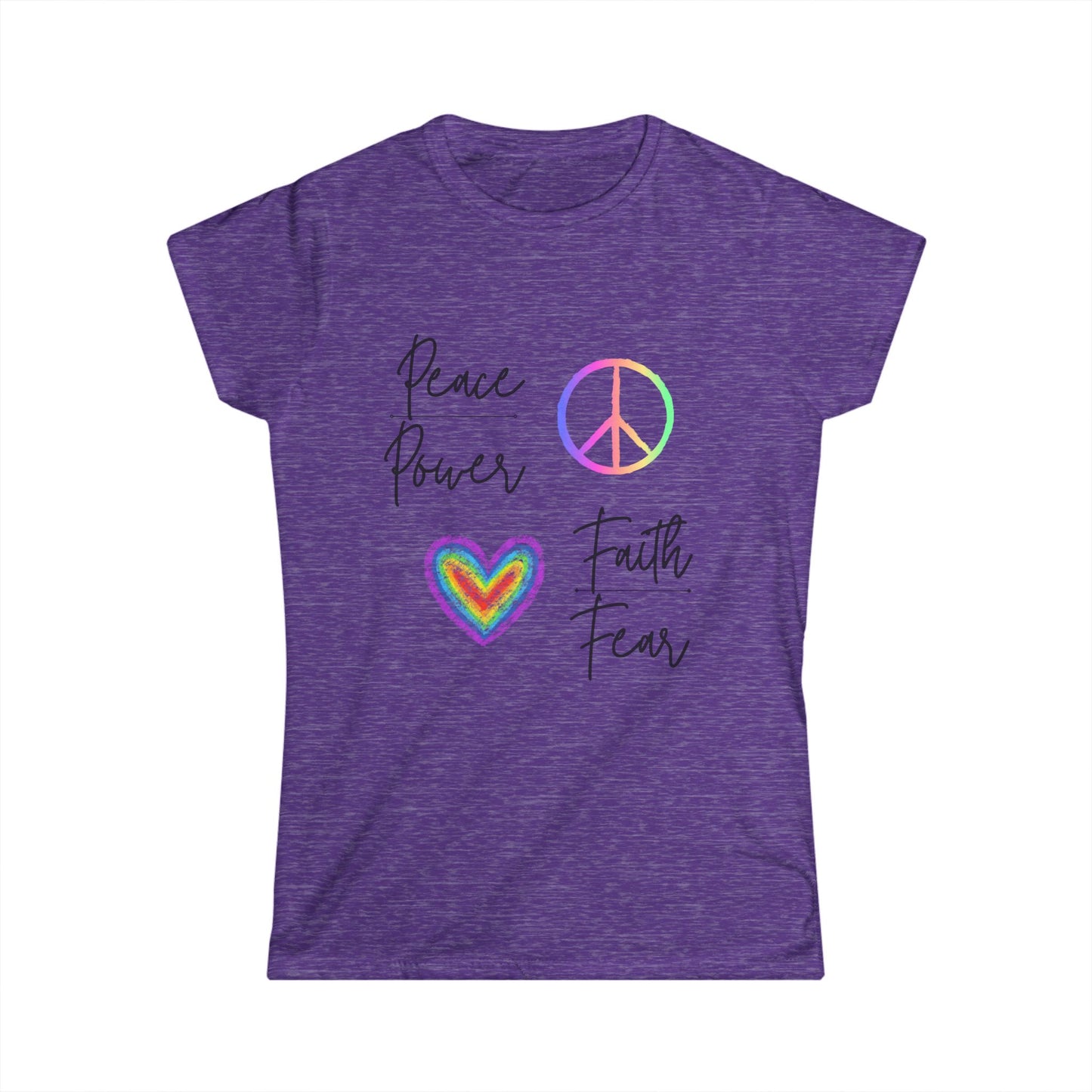 Women's Peace over Power/Faith over Fear Softstyle Tee