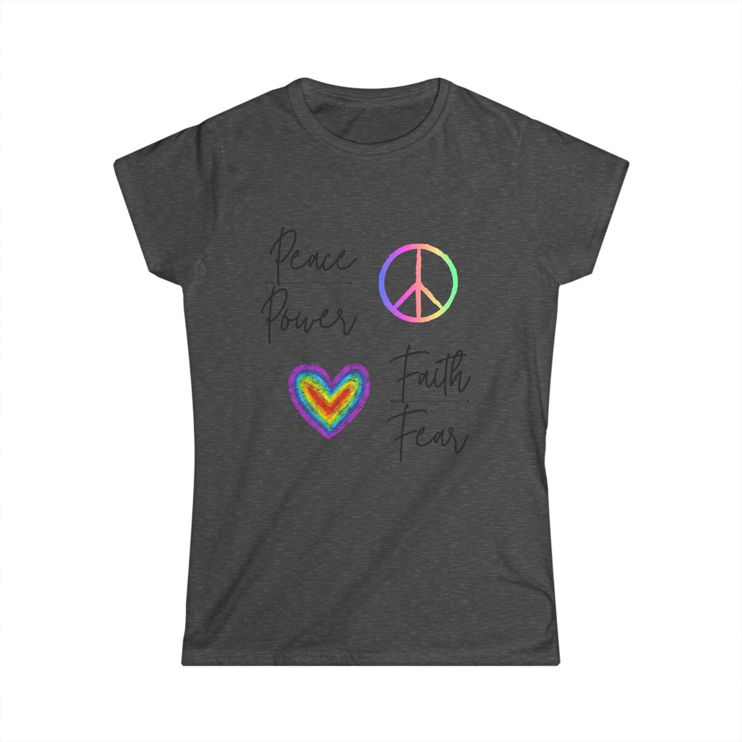 Women's Peace over Power/Faith over Fear Softstyle Tee