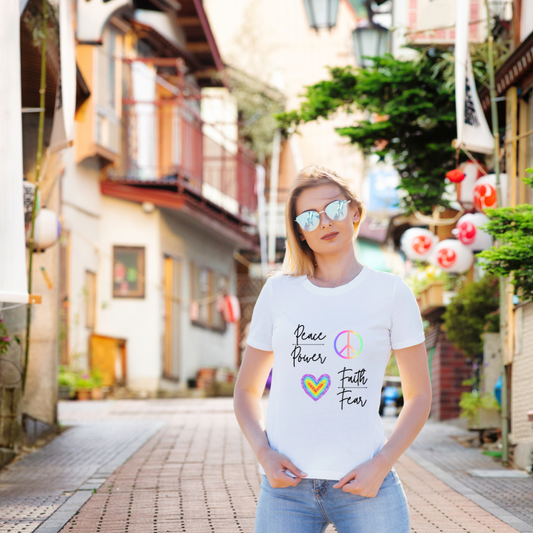 Women's Peace over Power/Faith over Fear Softstyle Tee